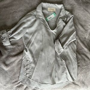 Shauna Button Detail Textured Stitch Fix Top